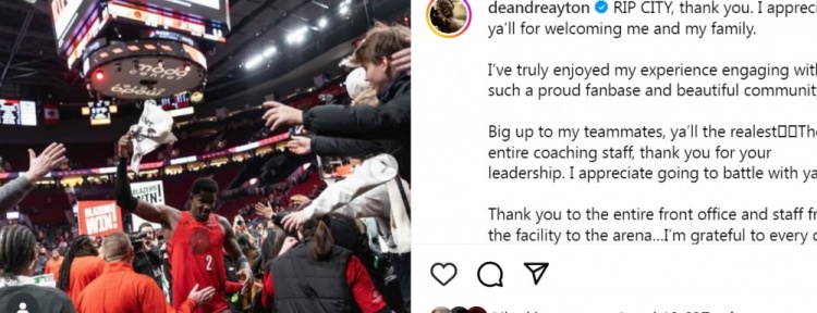 艾顿更新社媒：撕裂之城永在我心 💛💜湖人队我们开启新征程