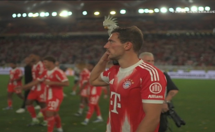 开云体育平台-成传统了🤣格雷茨卡肩扛鹦鹉饰品，庆祝德超杯夺冠