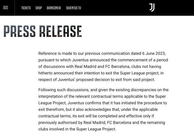 开云-爱游戏-尤文宣布启动退出欧超程序，阿涅利时代彻底结束